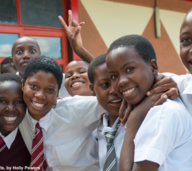 A group of Botswana school girls.