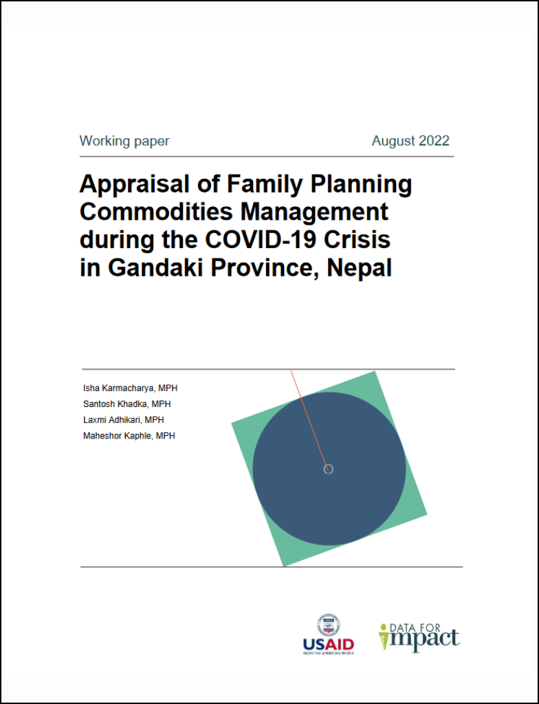 Appraisal of Family Planning Commodities Management during the COVID-19 Crisis in Gandaki Province, Nepal