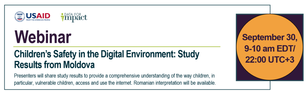 Webinar: Children's Safety in the Digital Environment: Study Results from Moldova