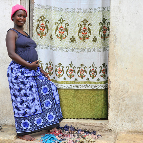 Photo showing a pregnant woman in Tanzania. 