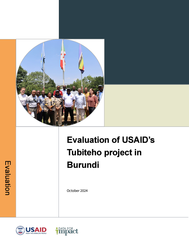 Evaluation of USAID’s Tubiteho project in Burundi Cover