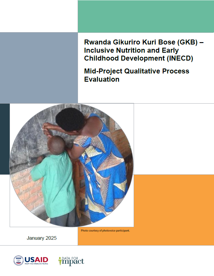 Rwanda GKB Inclusive Nutrition and Early Childhood Development (INECD) Mid-Project Qualitative Process Evaluation Cover