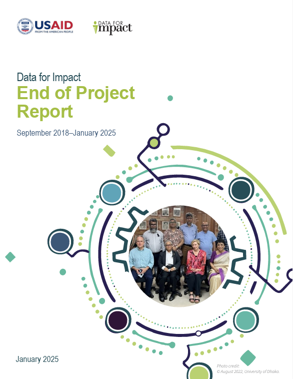 Data for Impact End of Project Report Cover